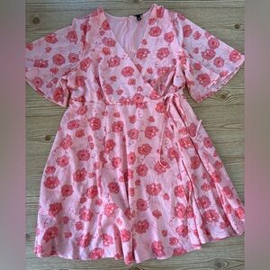 Torrid Pink Floral Dress